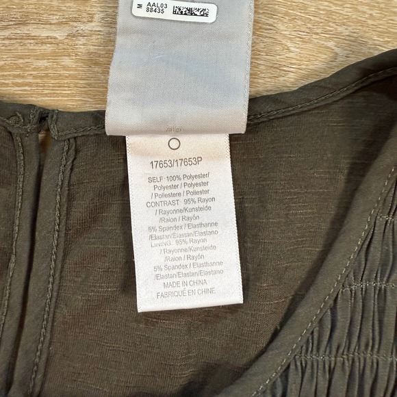 Dolan Left Coast‎ Smocked Trapeze Tank Dress Size Small Flowy Relaxed Chic Green - Picture 10 of 10